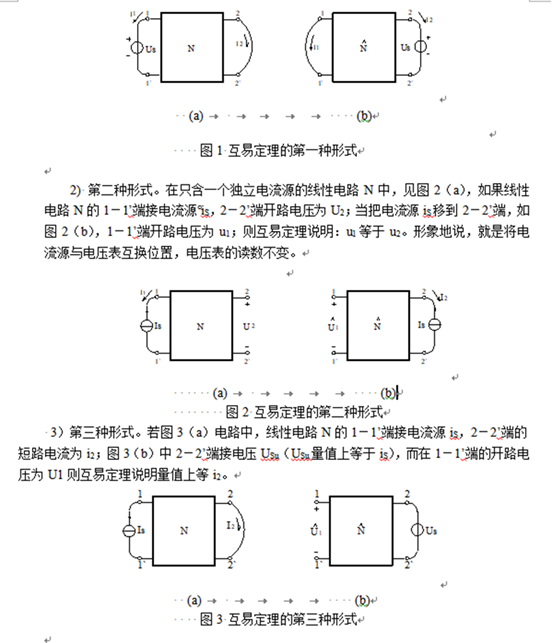 标题: 叠加定理和互易定理实验 - 说明 叠加定理和互易定理实验